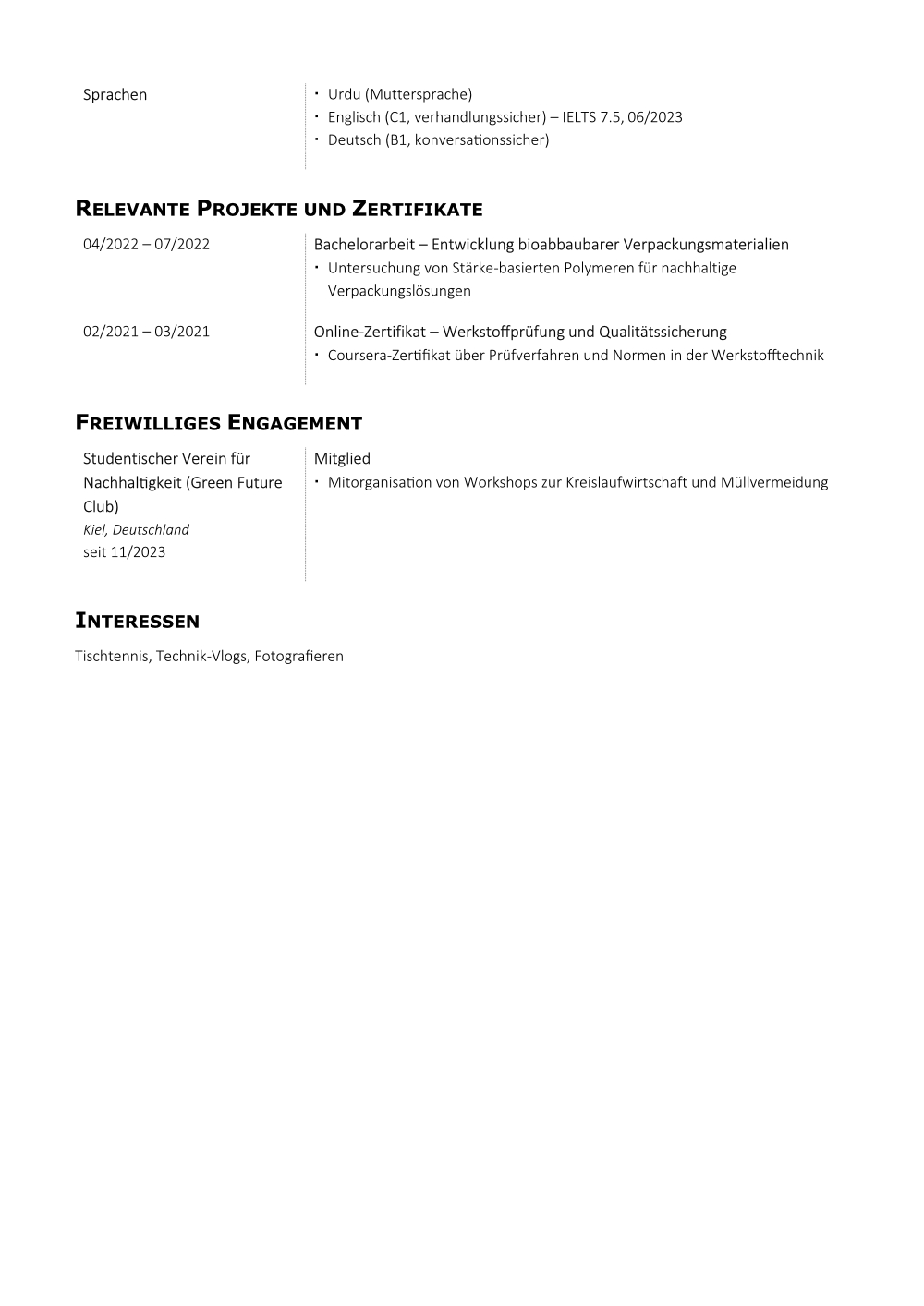 CV sample-page 2